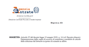 Contributi a fondo perduto, contratto d'affitto d'azienda: il calcolo della somma