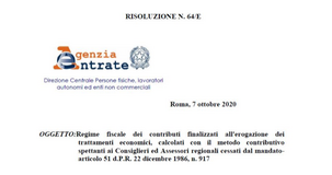Consiglieri regionali con mandato cessato: quale tassazione si applica ai vitalizi?