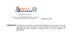 Riscatto laurea dipendente: tassazione separata e deducibilità ai fini IRES