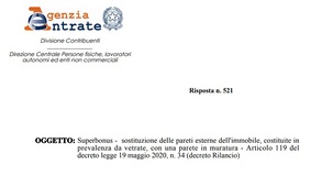 Superbonus 110%, vetrate escluse anche se sostituite con parete in muratura 