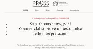 Superbonus 110%, commercialisti: testo unico e proroga a dicembre 2024