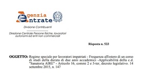 Rientro dei cervelli, per le agevolazioni non bastano due anni accademici