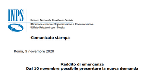 Domanda reddito di emergenza, istruzioni INPS: chi deve inviarla per novembre e dicembre
