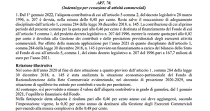 Commercianti, indennizzo cessazione attività: in Legge di Bilancio 2021 l'aumento dei contributi