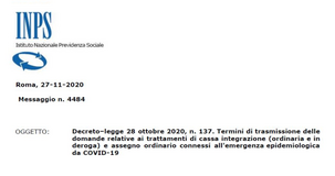 Cassa integrazione, INPS: scadenza delle domande del decreto Ristori