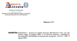 Superbonus 110% e lavori già avviati, per l'APE c'è tempo