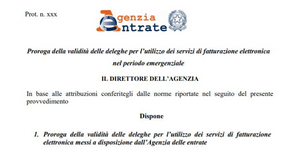 Fattura elettronica: proroga di un anno per le deleghe in scadenza