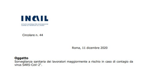 Sorveglianza sanitaria eccezionale: le istruzioni dell'INAIL