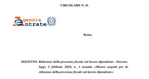 Bonus Irpef, dall'Agenzia delle Entrate la circolare con le istruzioni