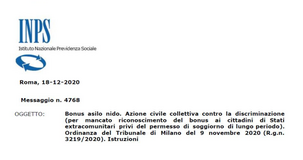 Bonus asilo nido, per averne diritto basta un qualsiasi permesso di soggiorno