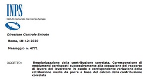 Contribuzione correlata: dall'INPS indicazioni per regolarizzare i maggiori imponibili