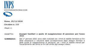 Assegni familiari 2021: i limiti di reddito per i soggetti esclusi dalla normativa