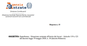 Superbonus 110%, per la detrazione conta la tipologia di immobili a inizio lavori
