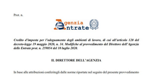 Adeguamento ambienti di lavoro: le modifiche al credito della Legge di Bilancio 2021