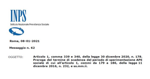 APE sociale 2021, INPS: riaperte le domande