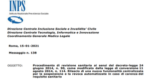 Invalidità inferiore al 74%, nuovo servizio INPS per la revoca dei benefici