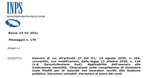 Decontribuzione Sud, le istruzioni INPS per l'agevolazione sulla tredicesima