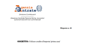 Bonus prima casa, quando e come utilizzare l'importo residuo del credito di imposta? 