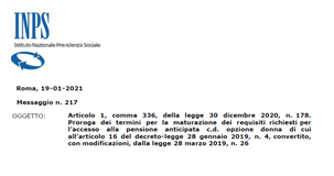 Opzione donna 2021, istruzioni INPS: domanda e requisiti
