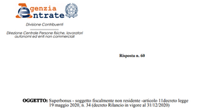 Superbonus 110% non residenti, il reddito fondiario apre alla detrazione
