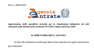 Dichiarazione IVA 2021, invio dal 1° febbraio: dall'Agenzia delle Entrate le specifiche tecniche
