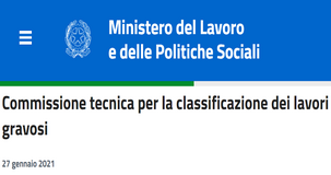 Pensione anticipata, lavori gravosi: al via i lavori della Commissione tecnica