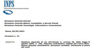 Gestione separata INPS 2021, nei contributi entra l'aliquota ISCRO: istruzioni e novità