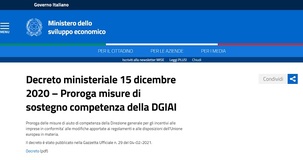 Proroga incentivi alle imprese: dal MISE novità sui tempi in linea con l'UE