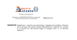 Acquisto casa antisismica: ok al superbonus 110% per residente all'estero