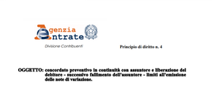 Nota di variazione IVA, quando è consentita l'emissione nel concordato preventivo?