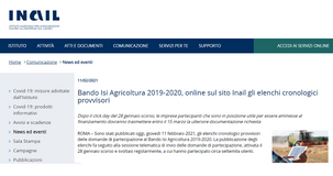 Elenchi bando ISI Agricoltura 2019-2020: prorogata la scadenza del 15 marzo
