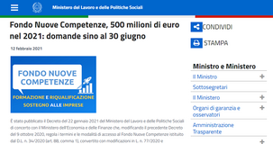 Fondo Nuove Competenze, scadenza al 30 giugno per accordo e domanda