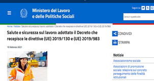  Sicurezza sul lavoro: modifica al Testo Unico, si amplia la lista degli agenti cancerogeni