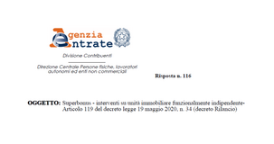 Superbonus 110: i requisiti per l'indipendenza funzionale