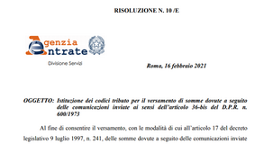 Dal bonus pubblicità a quello edicole, i codici tributo per la restituzione dopo gli avvisi bonari