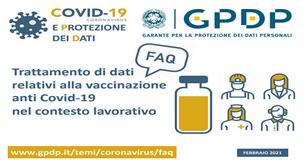 Privacy e vaccino anti Covid in ambiente di lavoro: online le Faq del Garante