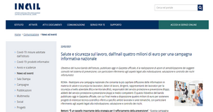Sicurezza sul lavoro: bando INAIL 2021 per progetti di formazione 