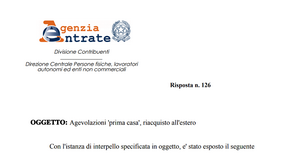 Bonus prima casa, vendita e riacquisto all'estero: i documenti da inviare