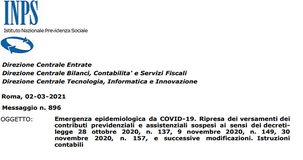 Contributi INPS, stop alla sospensione: versamenti entro la scadenza del 16 marzo