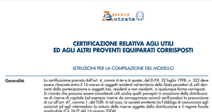 Modello CUPE 2021, consegna entro la stessa scadenza della certificazione unica
