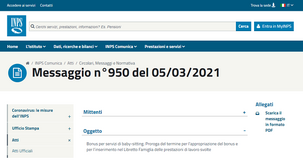Bonus baby sitter, proroga dall'INPS: prestazioni nel Libretto Famiglia entro il 30 aprile