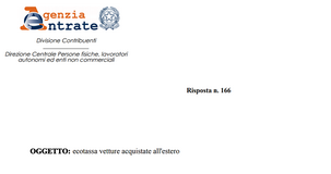 Ecotassa anche per le auto dall'estero: non sono esenti gli acquisti nei paesi UE
