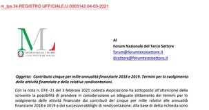 Rendiconto 5 per mille: scadenze ed accantonamento per COVID-19