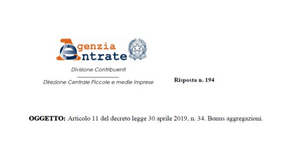 Bonus aggregazioni, senza l'indipendenza non se ne ha diritto