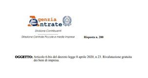 Rivalutazione gratuita dei beni di impresa: i chiarimenti delle Entrate