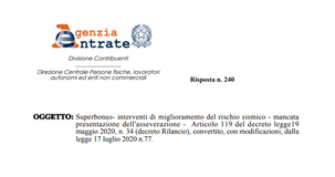 Superbonus 110, spese per lavori nel 2018 senza asseverazione: sono escluse dall'agevolazione