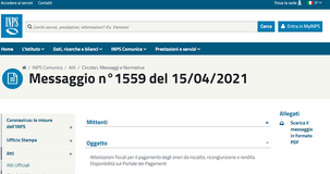 Riscatto e ricongiunzione contributi, pronte le attestazioni fiscali 2020: le istruzioni INPS