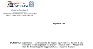 Cooperative sociali: l'accesso al Superbonus è condizionato