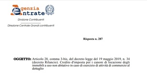 Bonus affitto per attività mista con ricavi oltre i 5 milioni: perimetro ben definito