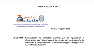 Superbonus e contributo ricostruzione sisma, sì al cumulo: chiarimenti delle Entrate